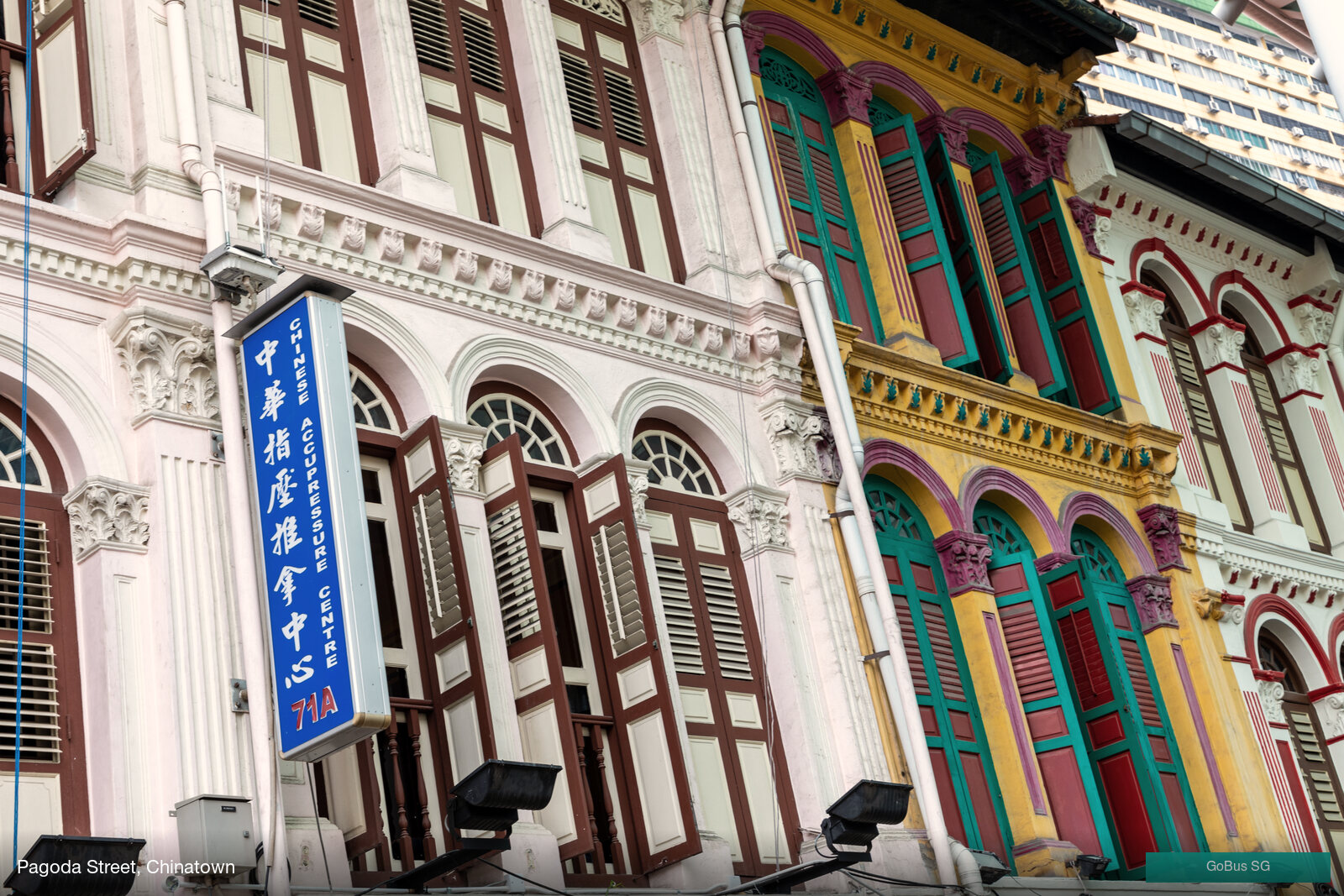 Pagoda Street shophouses in Singapore's Chinatown