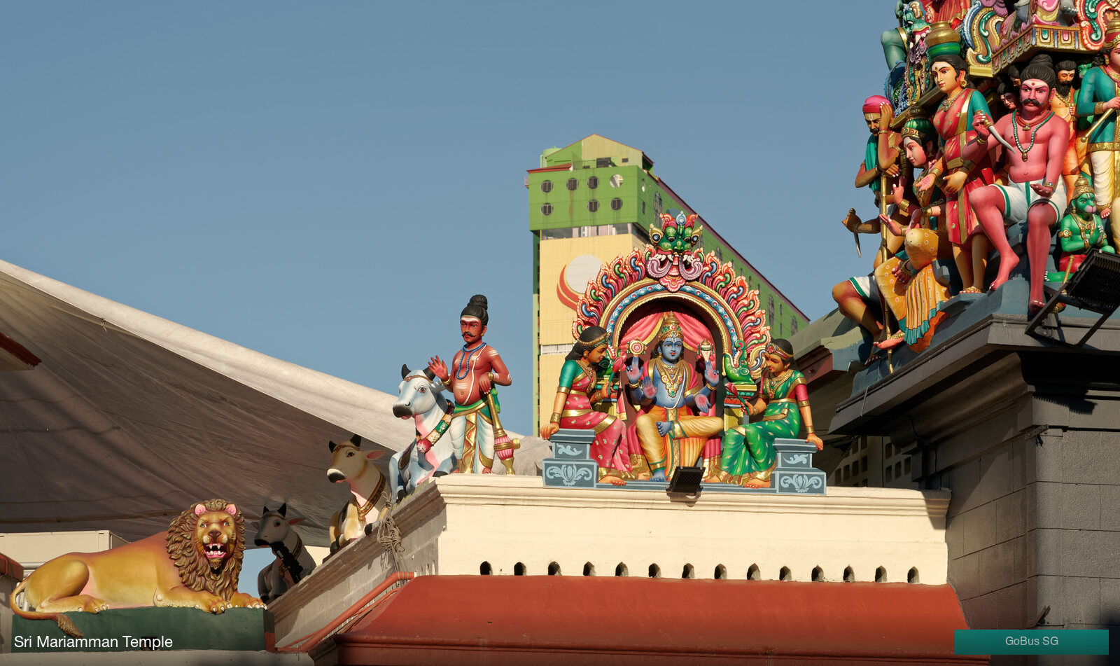 Sri Mariamman Temple gopuram, Chinatown, Singapore