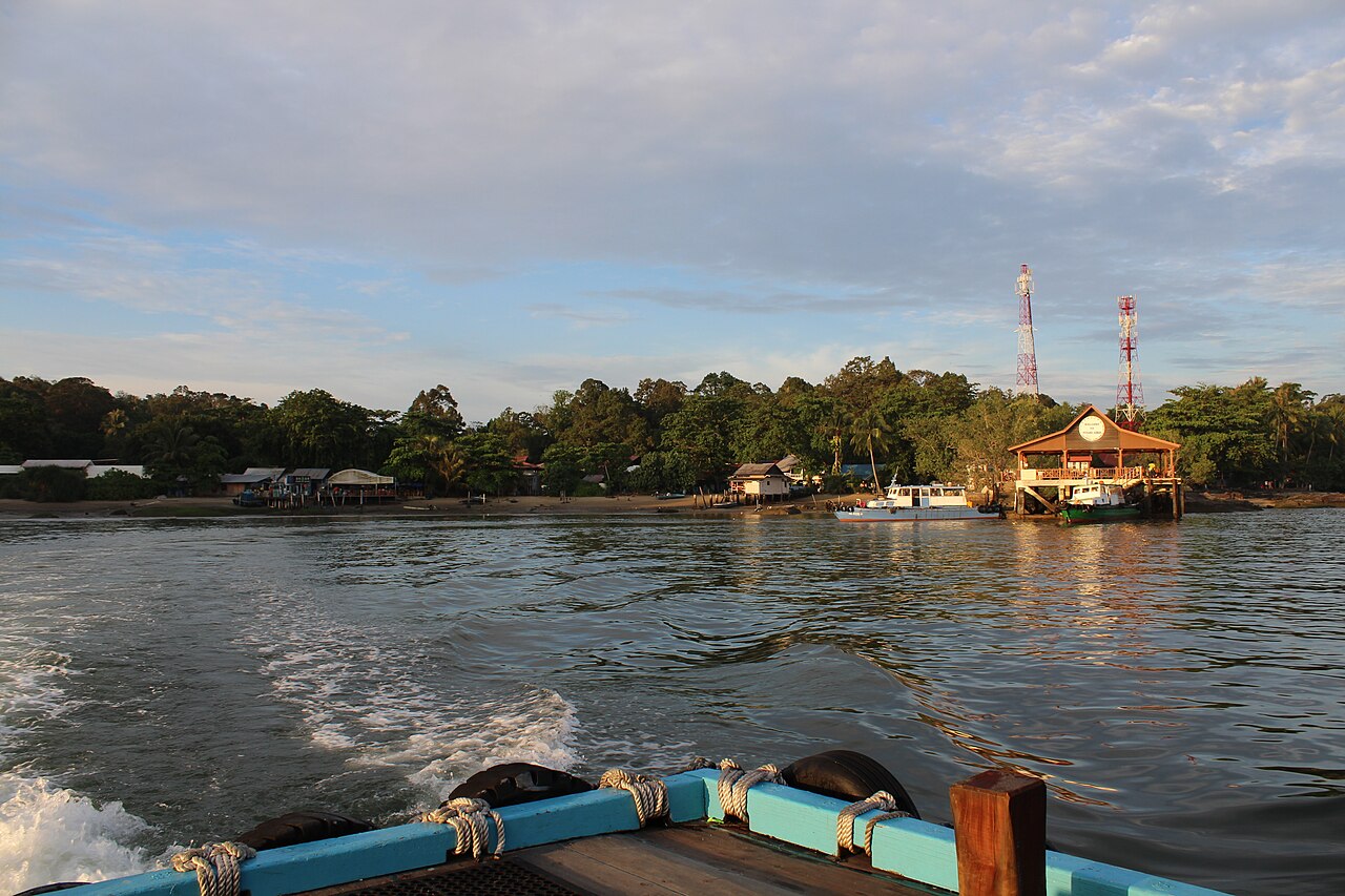 The main jetty and kampong settlement at Pulau Ubin, Singapore
