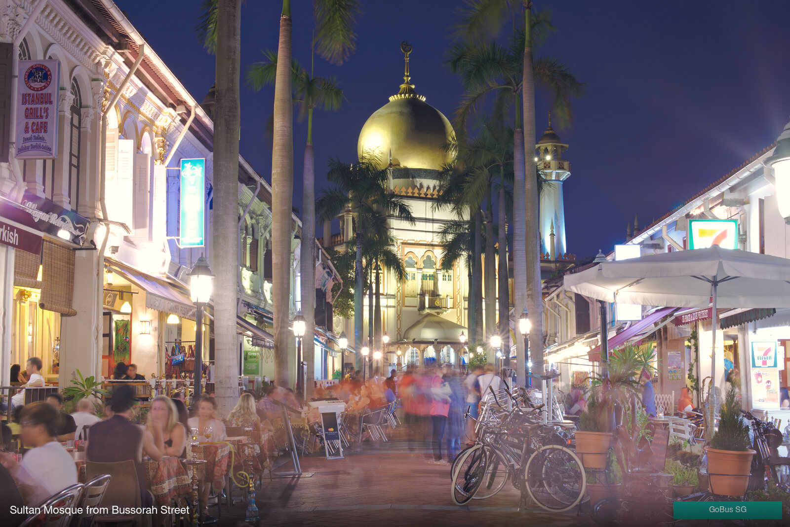 Sultan Mosque from Bussorah Street, Kampong Glam