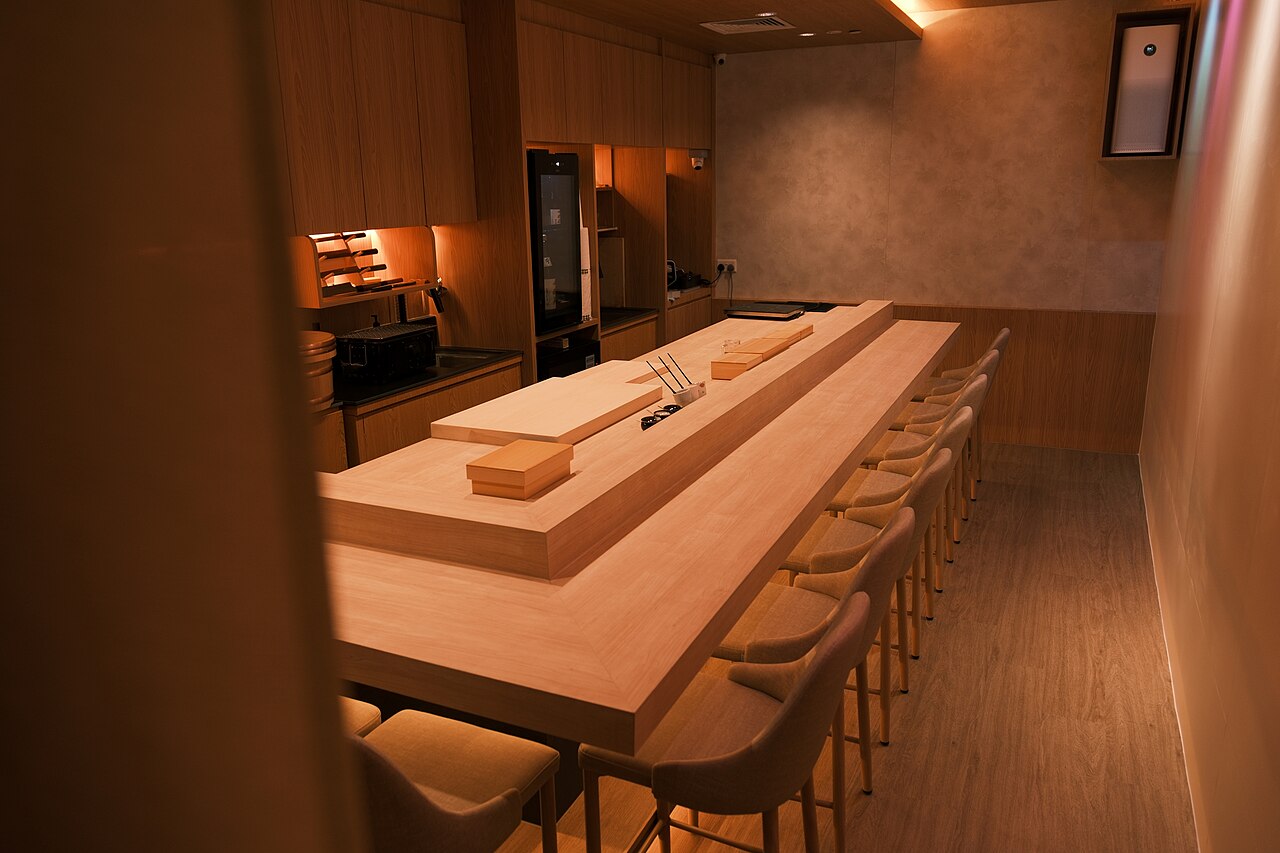 Interior of Sushi Masa by Ki-setsu, an omakase sushi restaurant in Singapore