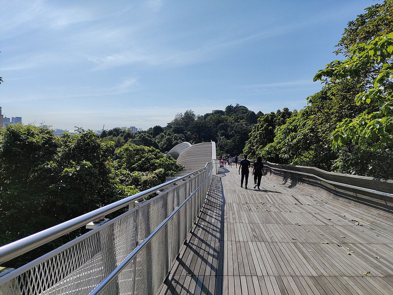 View of Keppel Harbour and Sentosa island from the top of Mount Faber Park