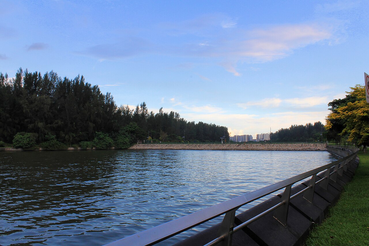 The wooden causeway leading into Coney Island Park (Pulau Serangoon), Singapore